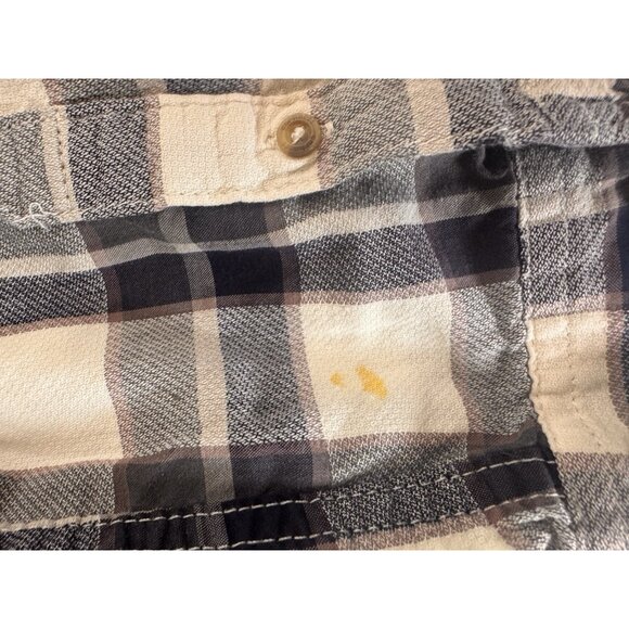 Carhartt Men’s XL Plaid Flannel Shirt Long Sleeve Button Up Work Blu/cre Cotton - Picture 2 of 8